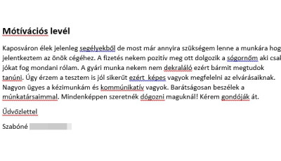„A gyári munka nekem nem dekraláló, ezért bármit meg tudok tanúni” - nem hiszed el ezeket a kaposvári motivációs leveleket!