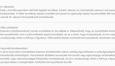 K&ouml;rnyezettudatos tiszt&iacute;t&oacute;szerek v&aacute;s&aacute;rl&aacute;s&aacute;ban seg&iacute;t egy &uacute;j magyar applik&aacute;ci&oacute;