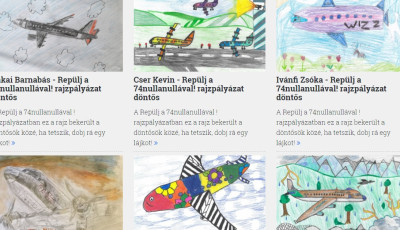 Megvannak a "Repülj a 74nullanullával!" rajzpályázat döntősei! - Szavazzatok, hogy pilóták lehessenek egy napra!