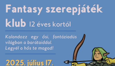 Fantasy Szerepj&aacute;t&eacute;k Klub a K&ouml;nyvt&aacute;rban!
