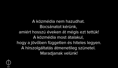Le&aacute;ll&iacute;tott&aacute;k az M1 ad&aacute;s&aacute;t, bocs&aacute;natot k&eacute;rnek ami&eacute;rt hazudtak