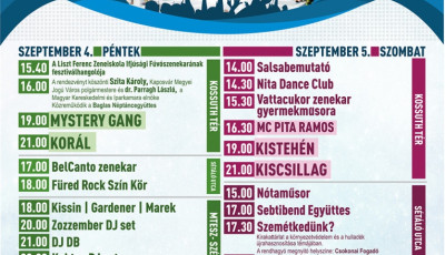 Itt a Mi&eacute;nk a V&aacute;ros r&eacute;szletes programja, benne HangK&eacute;pUdvar fell&eacute;pőkkel