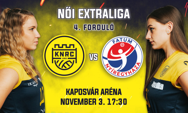 A Ny&iacute;regyh&aacute;z&aacute;val n&eacute;z farkasszemet a KNRC p&eacute;nteken a Kaposv&aacute;r Ar&eacute;n&aacute;ban