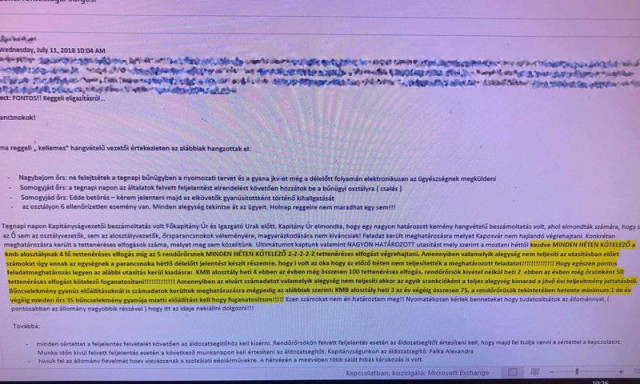 Kisziv&aacute;rgott kaposv&aacute;ri rendőrs&eacute;gi belső levelez&eacute;s terjed a neten! - K&ouml;telező int&eacute;zked&eacute;si k&eacute;nyszer