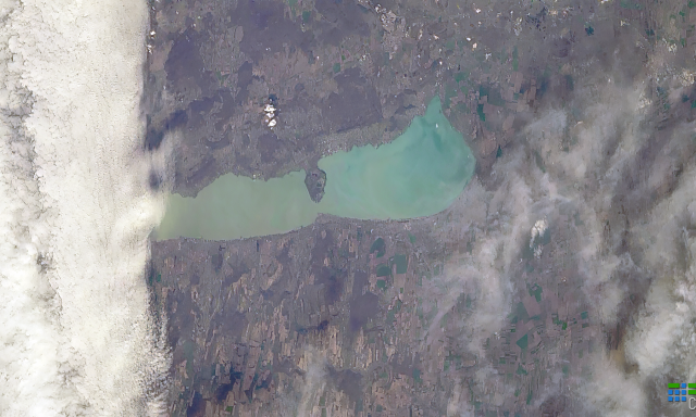 Ez az első, magyar űreszk&ouml;z &aacute;ltal k&eacute;sz&iacute;tett fot&oacute; a Balatonr&oacute;l