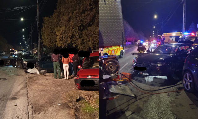 Egy aut&oacute; h&aacute;rom parkol&oacute; g&eacute;pkocsinak csap&oacute;dott h&eacute;tfő este Balatonlell&eacute;n