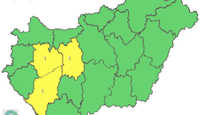 Hamarosan meg&eacute;rkezik az &oacute;nos eső: h&aacute;rom v&aacute;rmegy&eacute;re adtak ki figyelmeztet&eacute;st