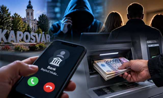 Kaposv&aacute;ri bankokban vett&eacute;k fel a telefonos csal&aacute;sb&oacute;l sz&aacute;rmaz&oacute; t&ouml;bb milli&oacute; forintot