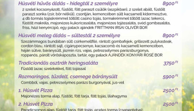 Nincs kedved sonk&aacute;t főzni? Ezekről a helyekről tudsz h&uacute;sv&eacute;ti men&uuml;t rendelni