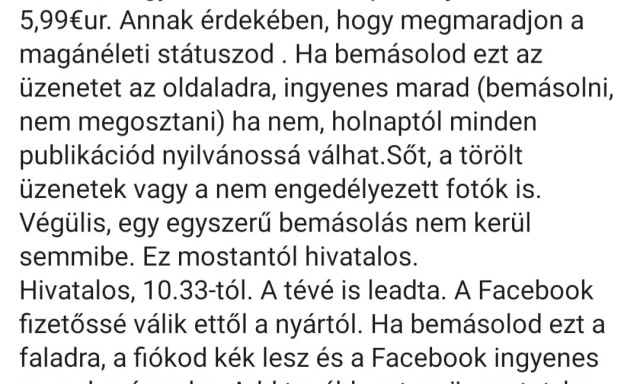 M&aacute;r megint a felhaszn&aacute;l&oacute;k sz&aacute;zait veri &aacute;t az &uacute;j Facebookos kamuh&iacute;r