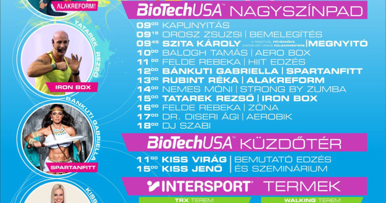 Rubint Réka, Kiss Virág és Bánkuti Gabriella is érkezik Kaposvárra! - Mutatjuk a Fitness Fesztivál részletes programját!