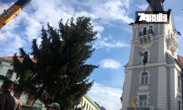 A f&ouml;ldből a Kossuth t&eacute;r k&ouml;zep&eacute;re! - &Iacute;gy foglalta el hely&eacute;t a v&aacute;ros kar&aacute;csonyf&aacute;ja!