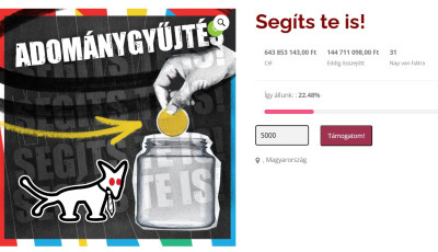 Nem j&ouml;tt &ouml;ssze a Kutyap&aacute;rtnak a 643 milla, meghosszabb&iacute;tj&aacute;k a gyűjt&eacute;st