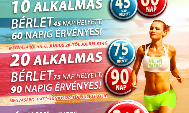 Ny&aacute;ri nyerem&eacute;nyj&aacute;t&eacute;kot hirdetett a Fitness Ar&eacute;na - fitness b&eacute;rleteket, vacsor&aacute;kat nyerhettek!