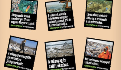 Figyelmeztető c&iacute;mk&eacute;kkel harcol a Greenpeace a műanyag csomagol&aacute;sok ellen