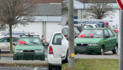 Elkezdt&eacute;k osztogatni a b&iacute;rs&aacute;gokat a Lidl parkol&oacute;ban