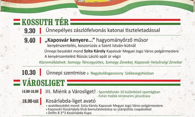 Ezek a programok lesznek augusztus 20-án Kaposváron - Intim Torna Illegál, tűzijáték...