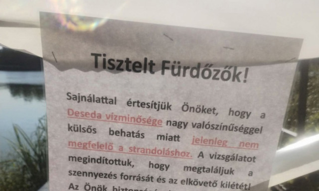 Feljelent&eacute;st tesz a v&aacute;ros a Deseda szennyez&eacute;se miatt, valaki illeg&aacute;lisan engedhetett bele szennyvizet